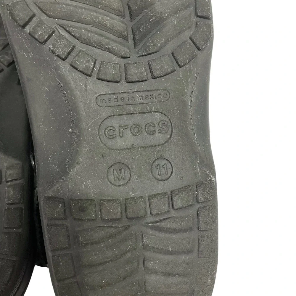 Crocs Men's Yukon Vista‎ II Black Clogs Sandals Size 11 comfort rubber leather